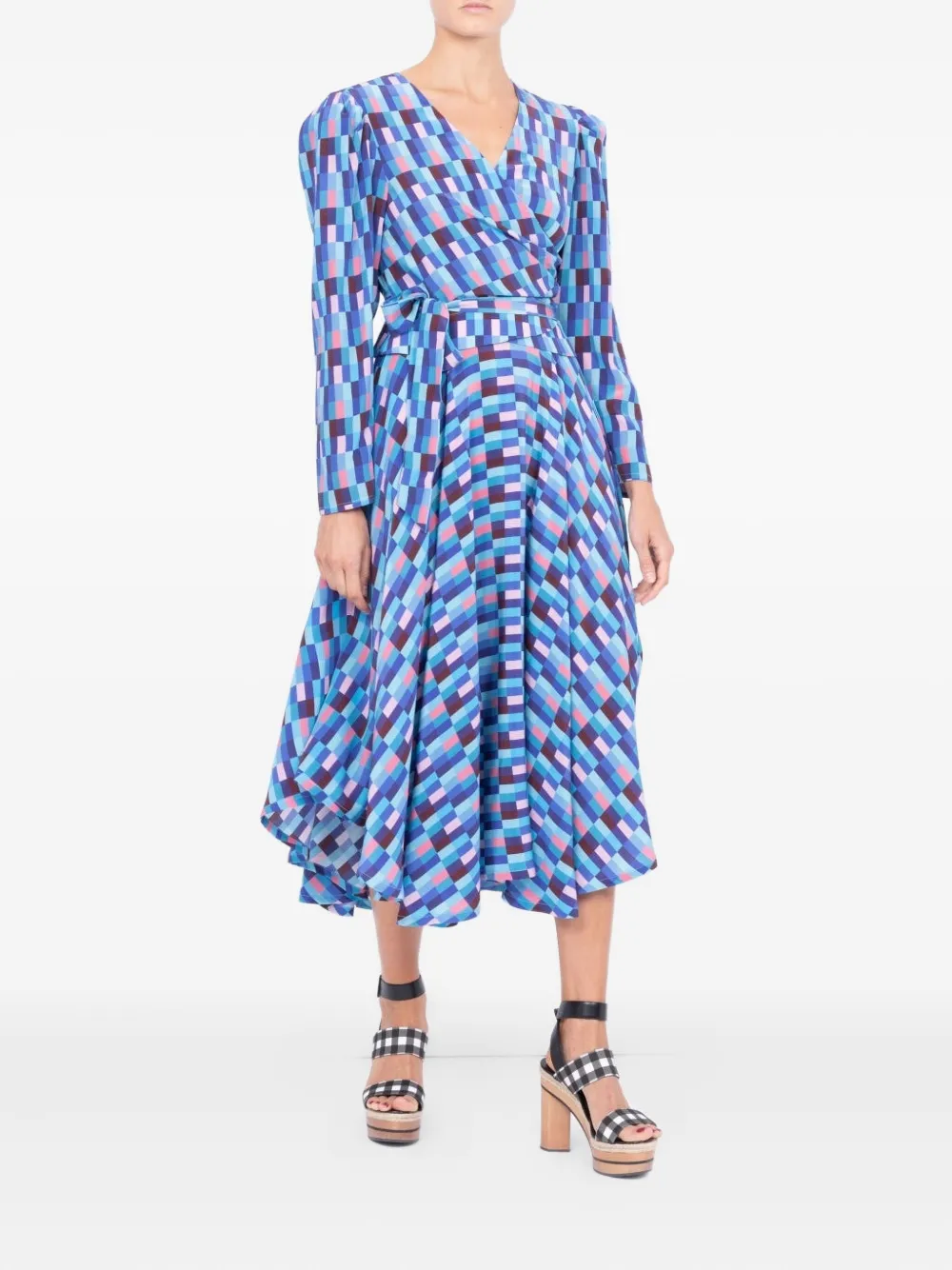 Lhd Odalys geometric pattern blouse - Blauw