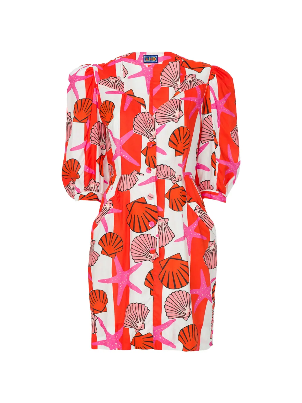 Lhd starfish seashell print dress - Rosso