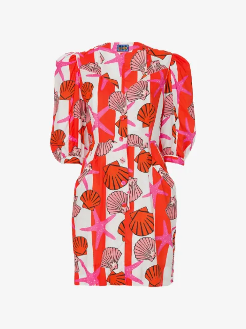 Lhd starfish seashell print dress