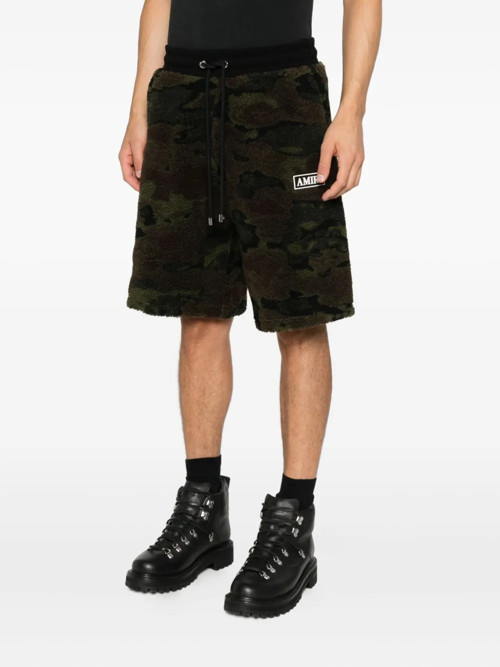 AMIRI Fleece shorts met trekkoord Groen