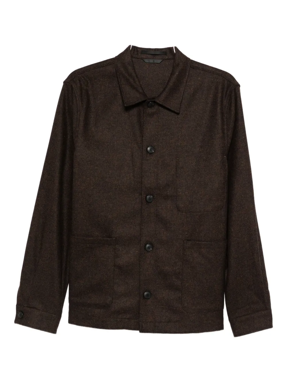 Sunspel buttoned wool jacket | Brown | Image 1