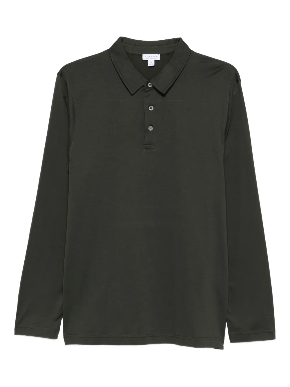 Sunspel Langärmeliges Poloshirt | Grau | Image 1