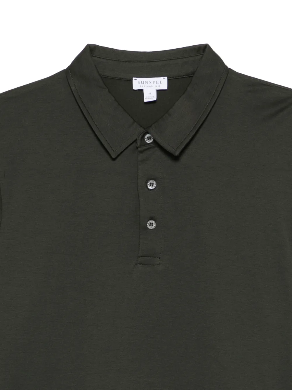 Sunspel Long-sleeve Polo Shirt In Black