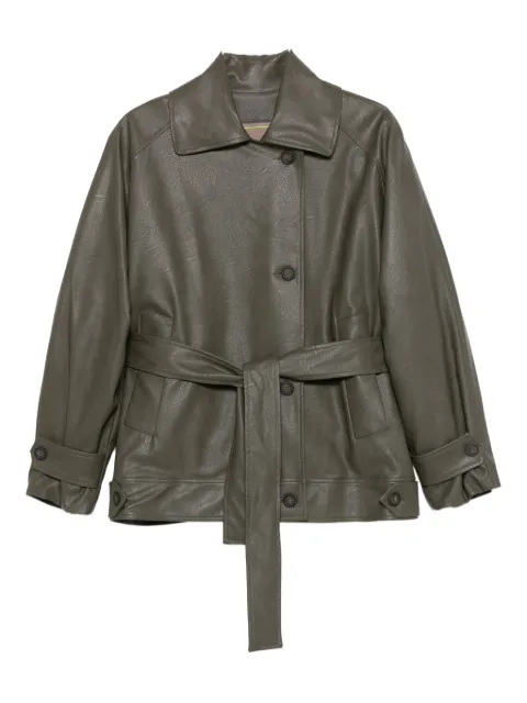 THE M belted leather jacket