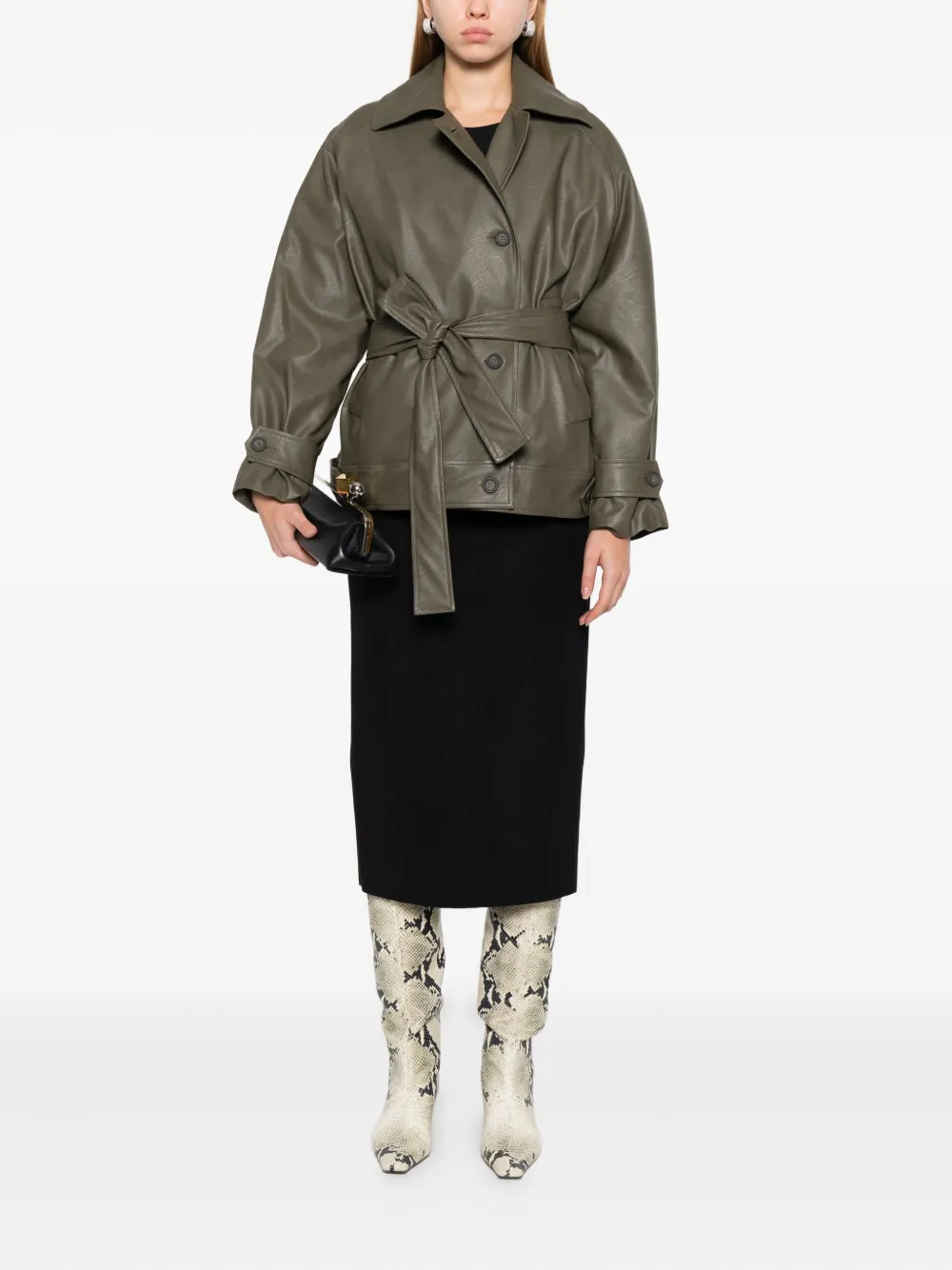 THE M belted leather jacket | Leather Jackets | Image 2