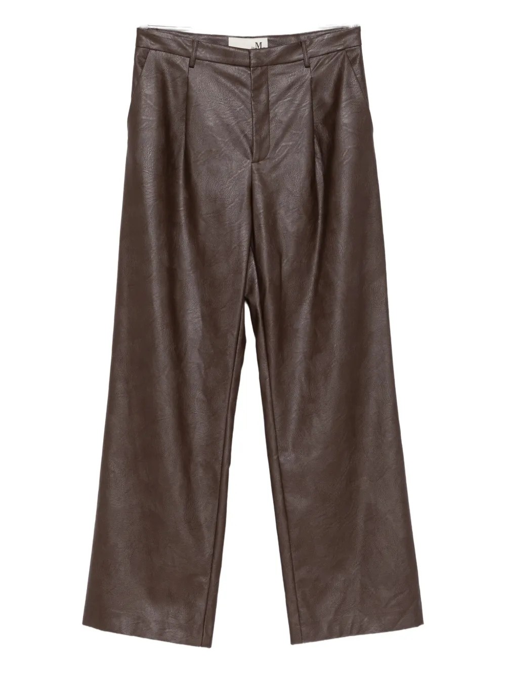 The M Ezia Pleated Trousers In Brown