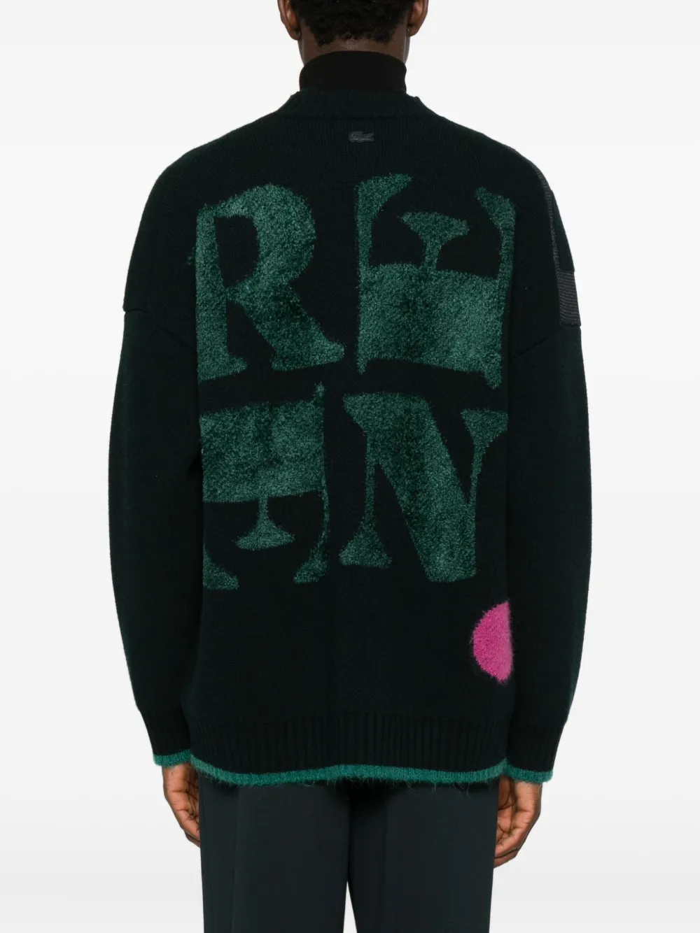 Lacoste Trui met jacquard Groen