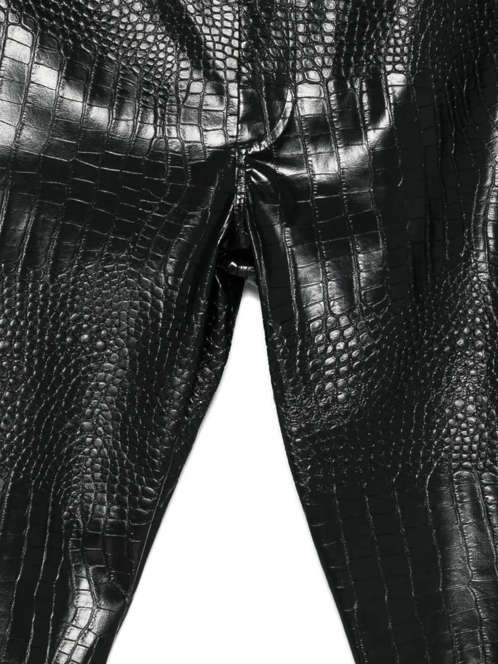  The M Crocodile-effect Trousers - Black 