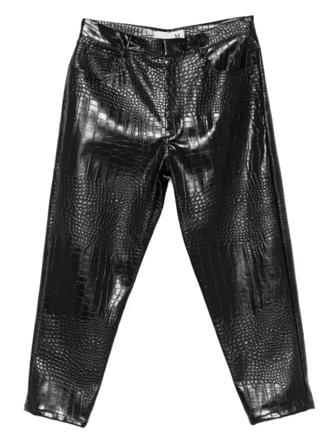 THE M crocodile-effect trousers