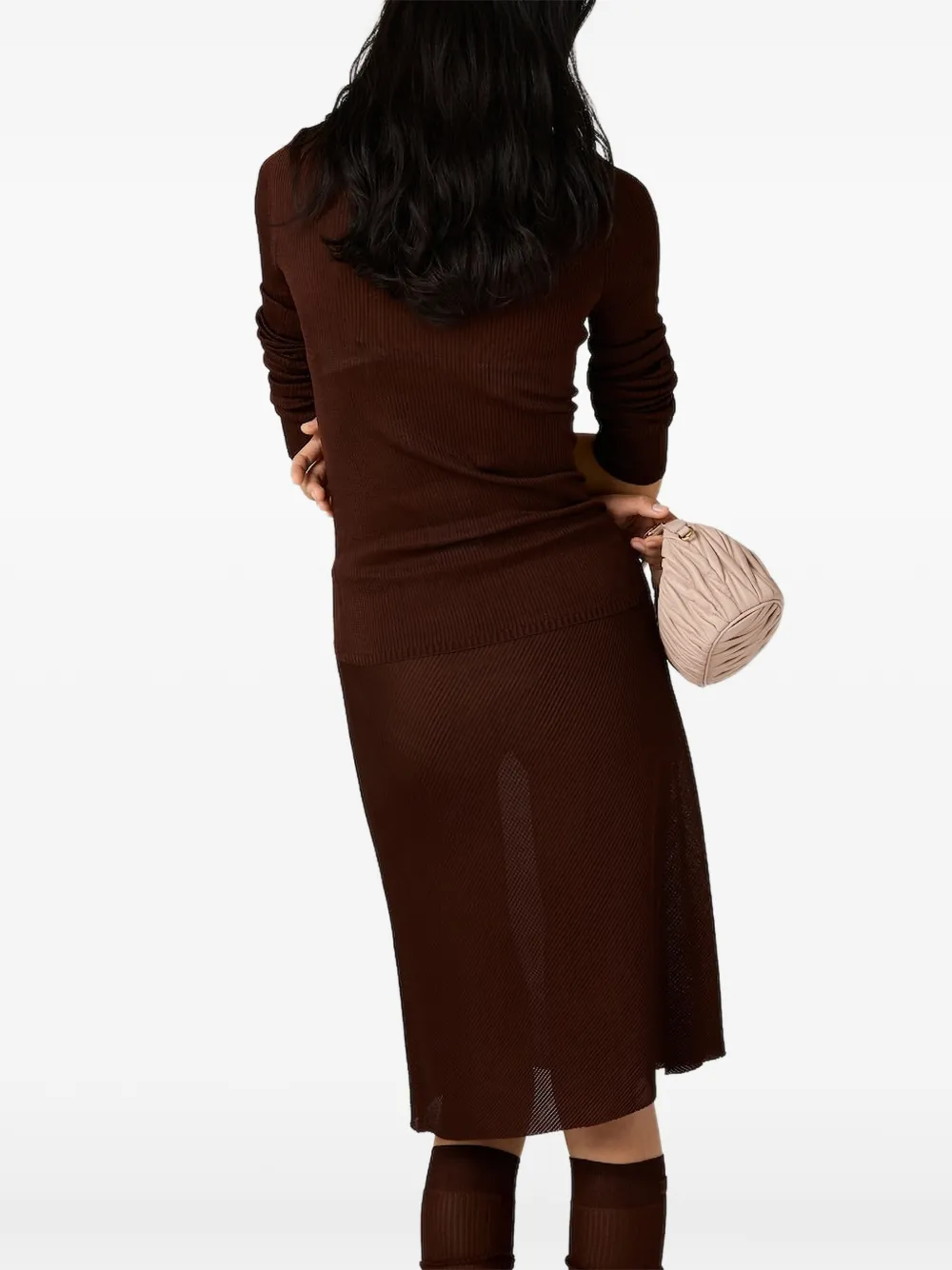 Miu T-shirt met lange mouwen Bruin