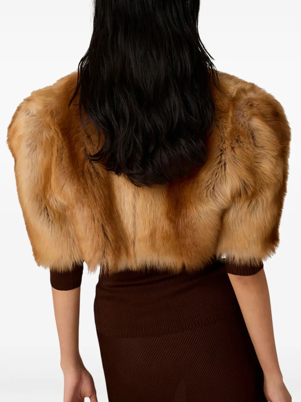 Miu Miu short-sleeve lamb fur jacket | Faux Fur & Shearling Jackets | Image 2