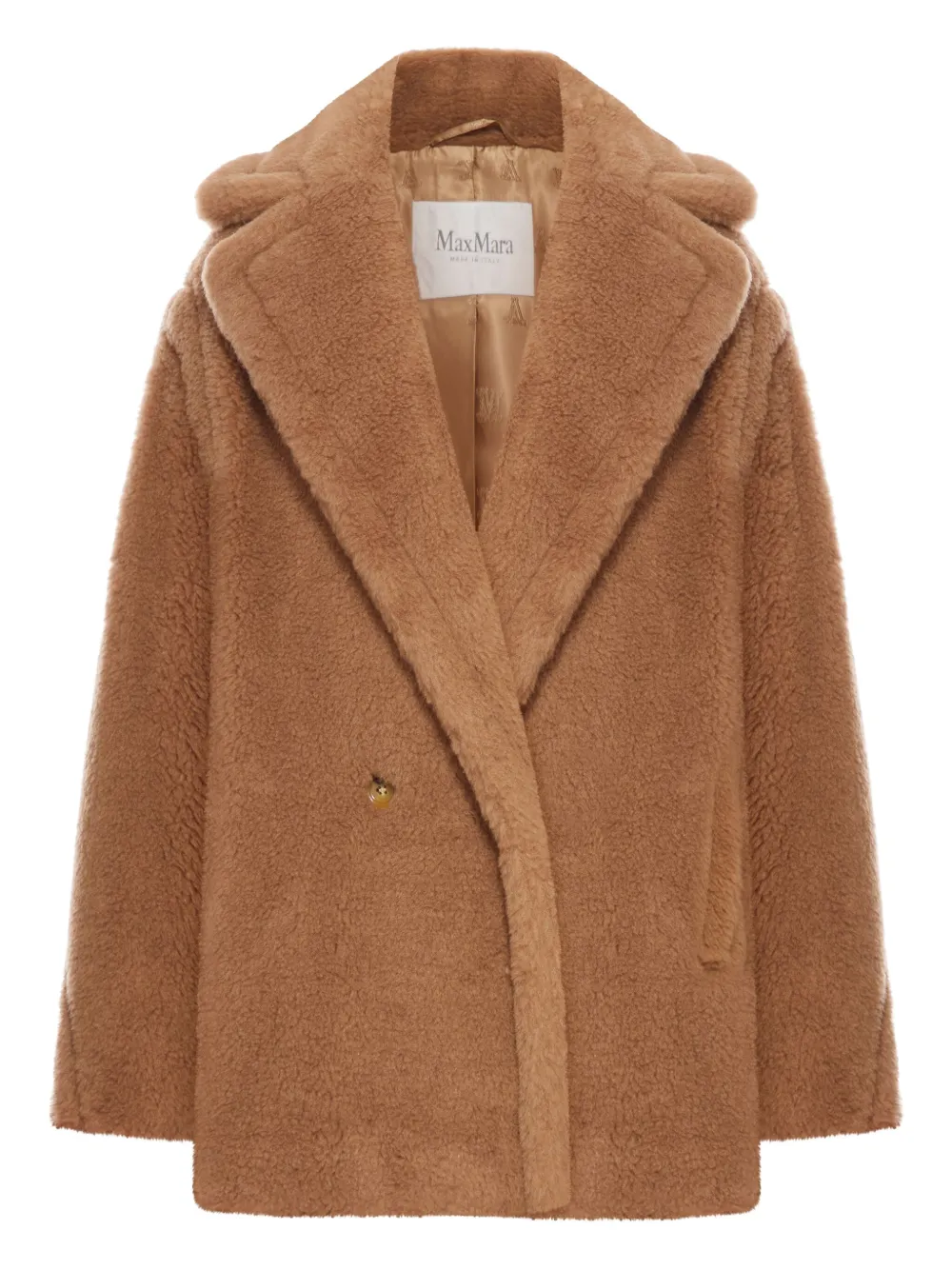 Max Mara Teddy Bear Icon Coat Short In Brown