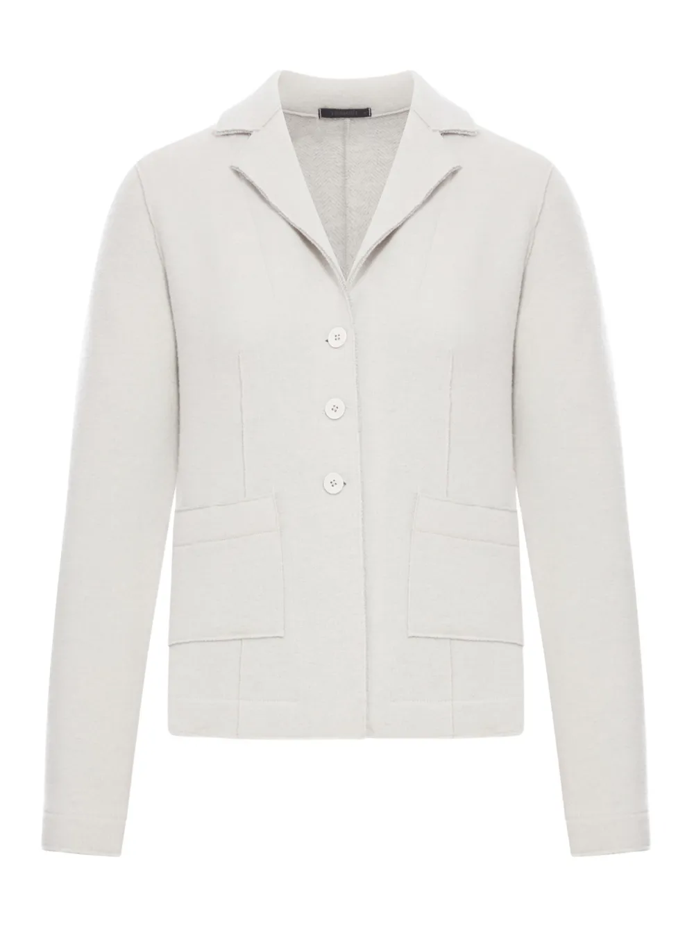 Transit Shaped Wool Jacket With Herringbone Pattern Inside In Gray
