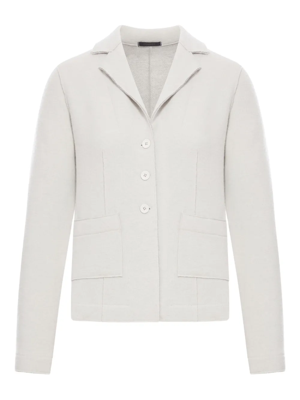 Transit Shaped Wool Jacket With Herringbone Pattern Inside In Gray