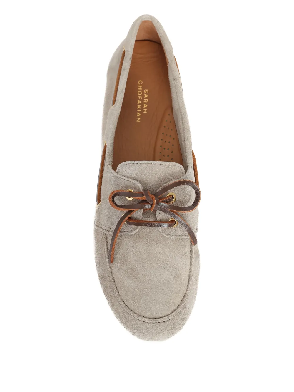 Sarah Chofakian Moon Basket Loafers In Gray