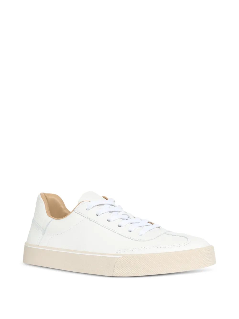 Sarah Chofakian White Light Leather Sneakers In White