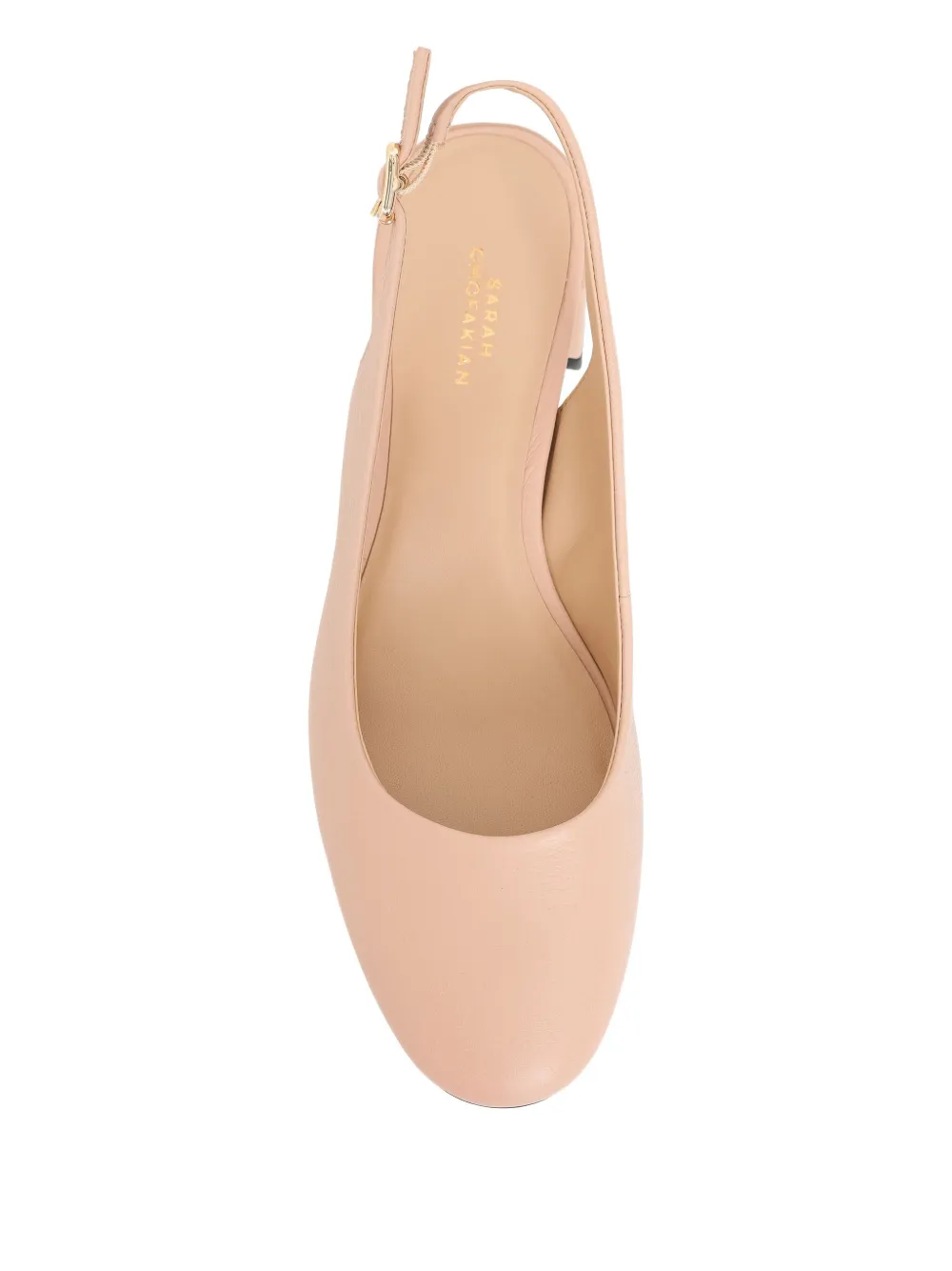 Sarah Chofakian 3.5mm Slingback Latte Pumps In Neutral