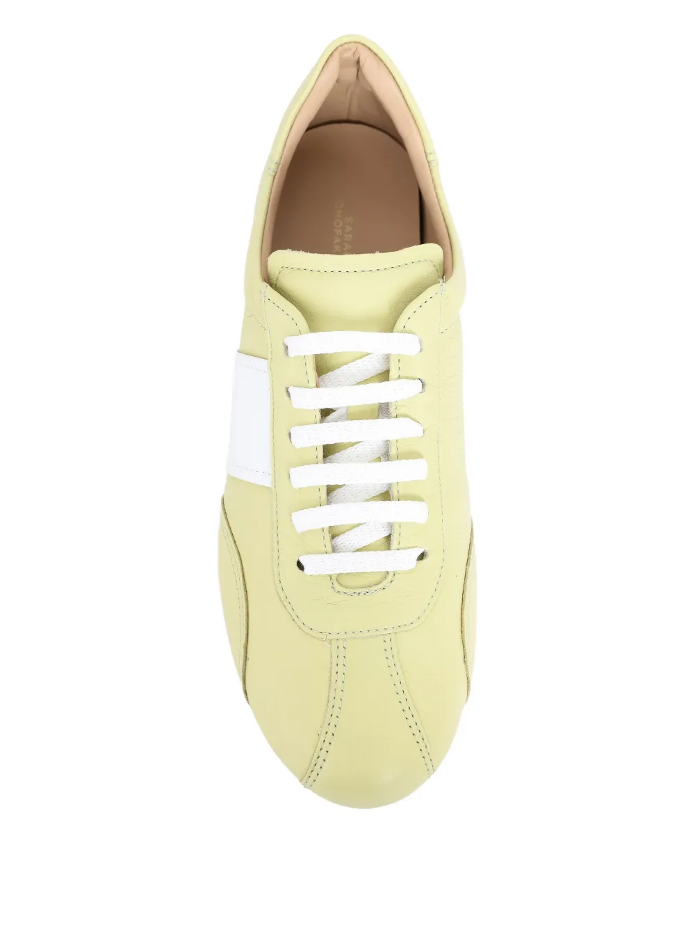 Sarah Chofakian Mochi Stripe Sneakers In Yellow