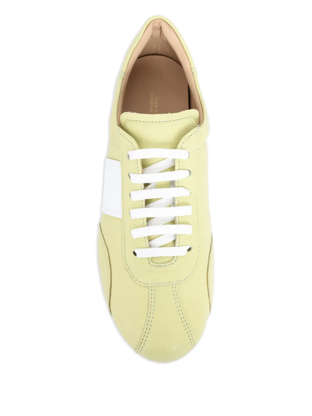 Sarah Chofakian Mochi gestreepte sneakers Geel
