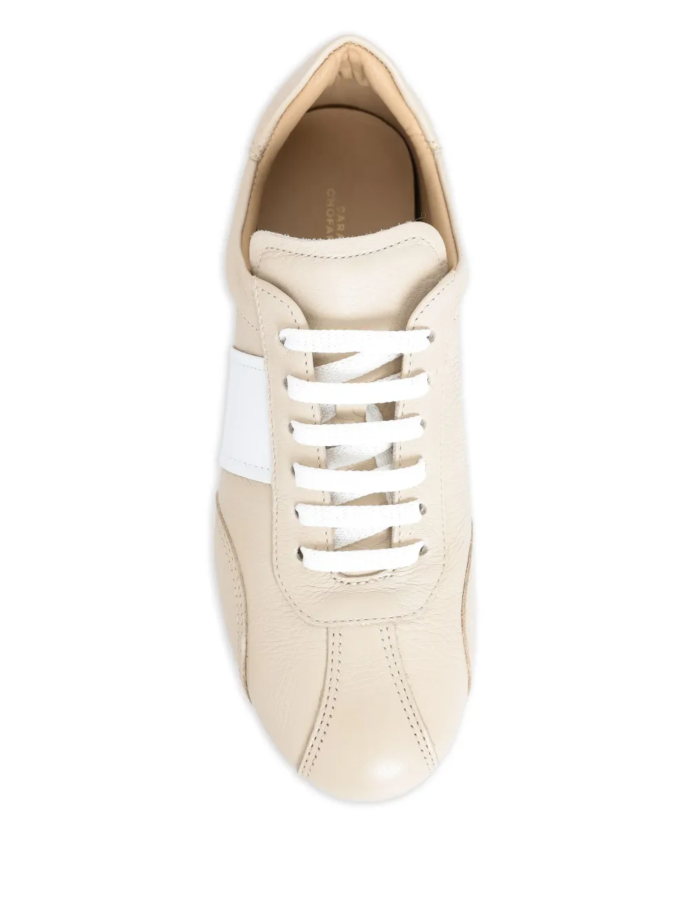 Sarah Chofakian Mochi gestreepte sneakers Beige