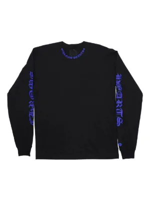 Chrome Hearts neck-logo long-sleeve Sweatshirt | Black | FARFETCH AO