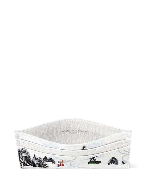 Louis Vuitton Pre-Owned Double Card Holder | White | FARFETCH
