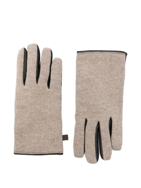 Jacob Cohën leather paneled gloves