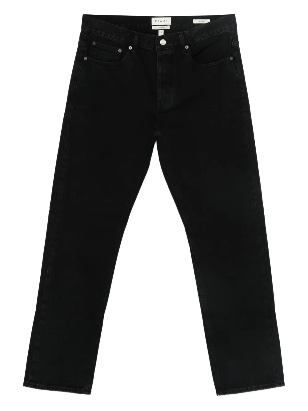 FRAME denim buttoned straight-leg jeans | Black | Image 1