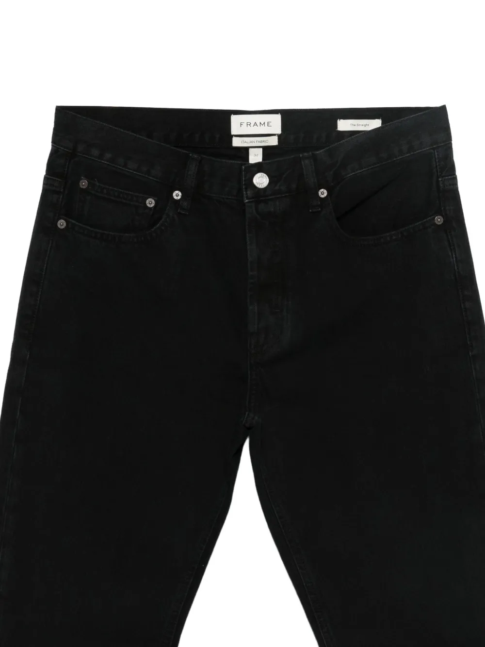 FRAME Straight jeans met knopen Zwart