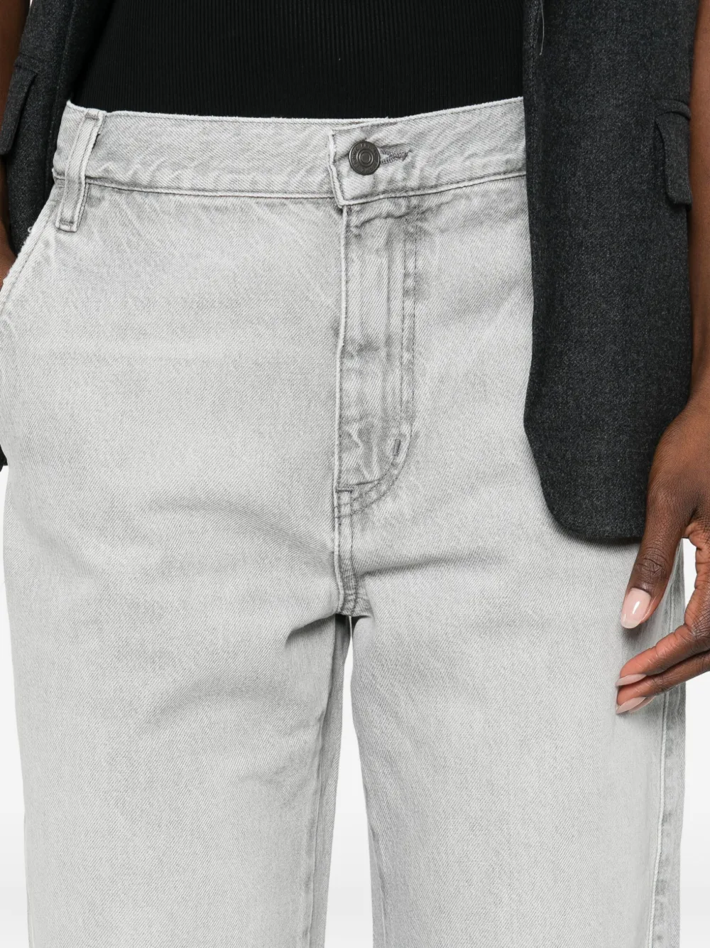 FRAME Jeans van biologisch katoen Grijs
