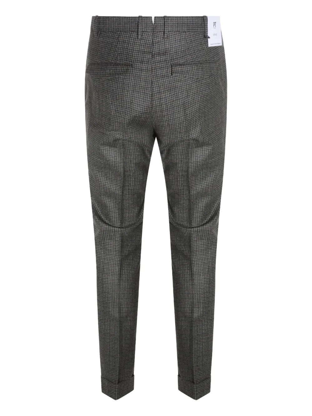 PT Torino checked-pattern trousers - Grijs