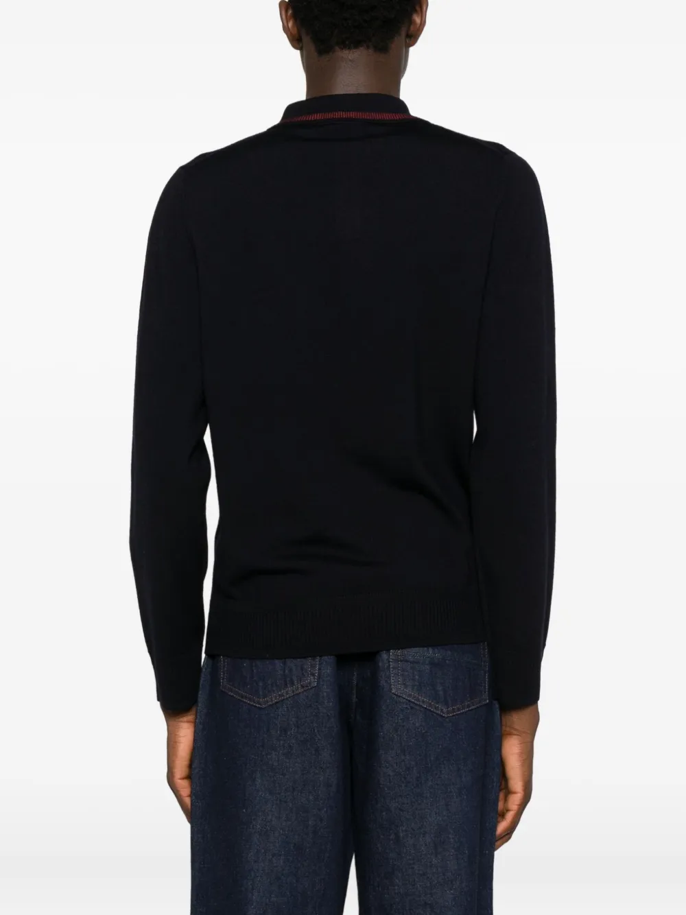 Paul Smith Poloshirt met geborduurd logo Blauw