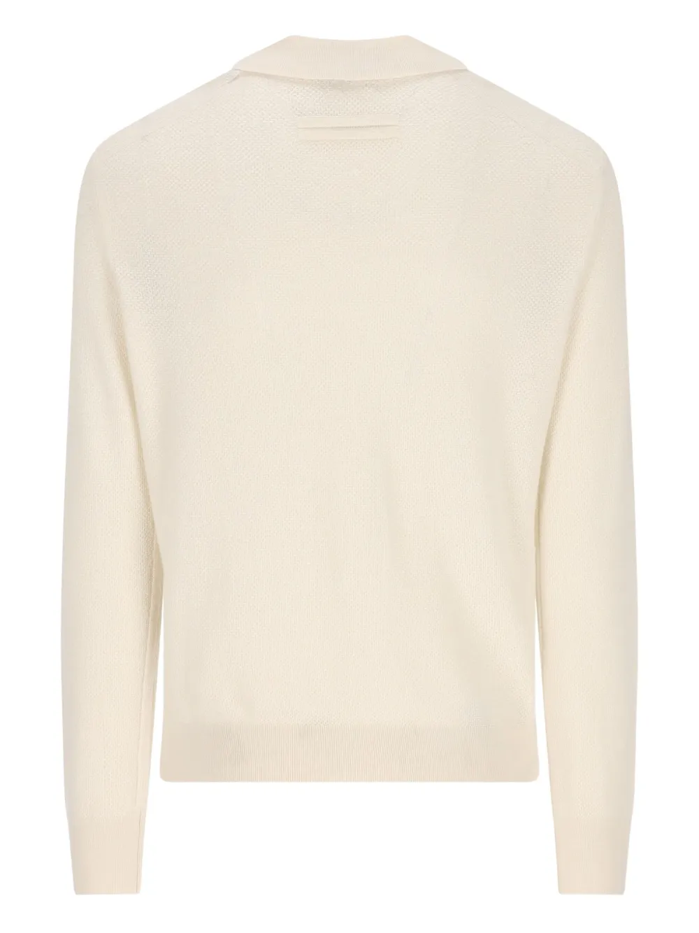 Zegna long-sleeve polo shirt - Beige