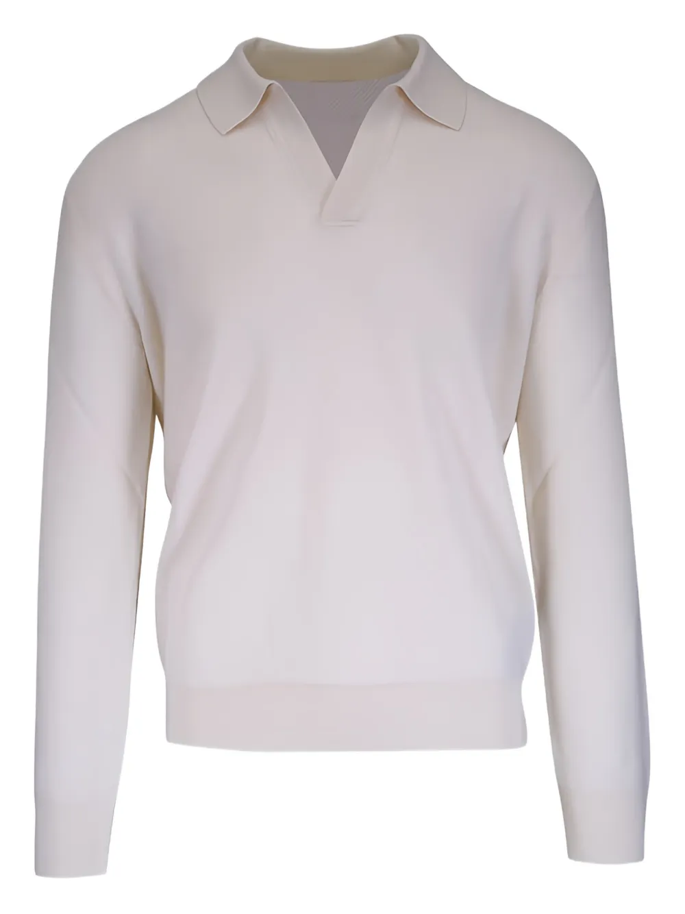 Zegna long-sleeve polo shirt - Toni neutri