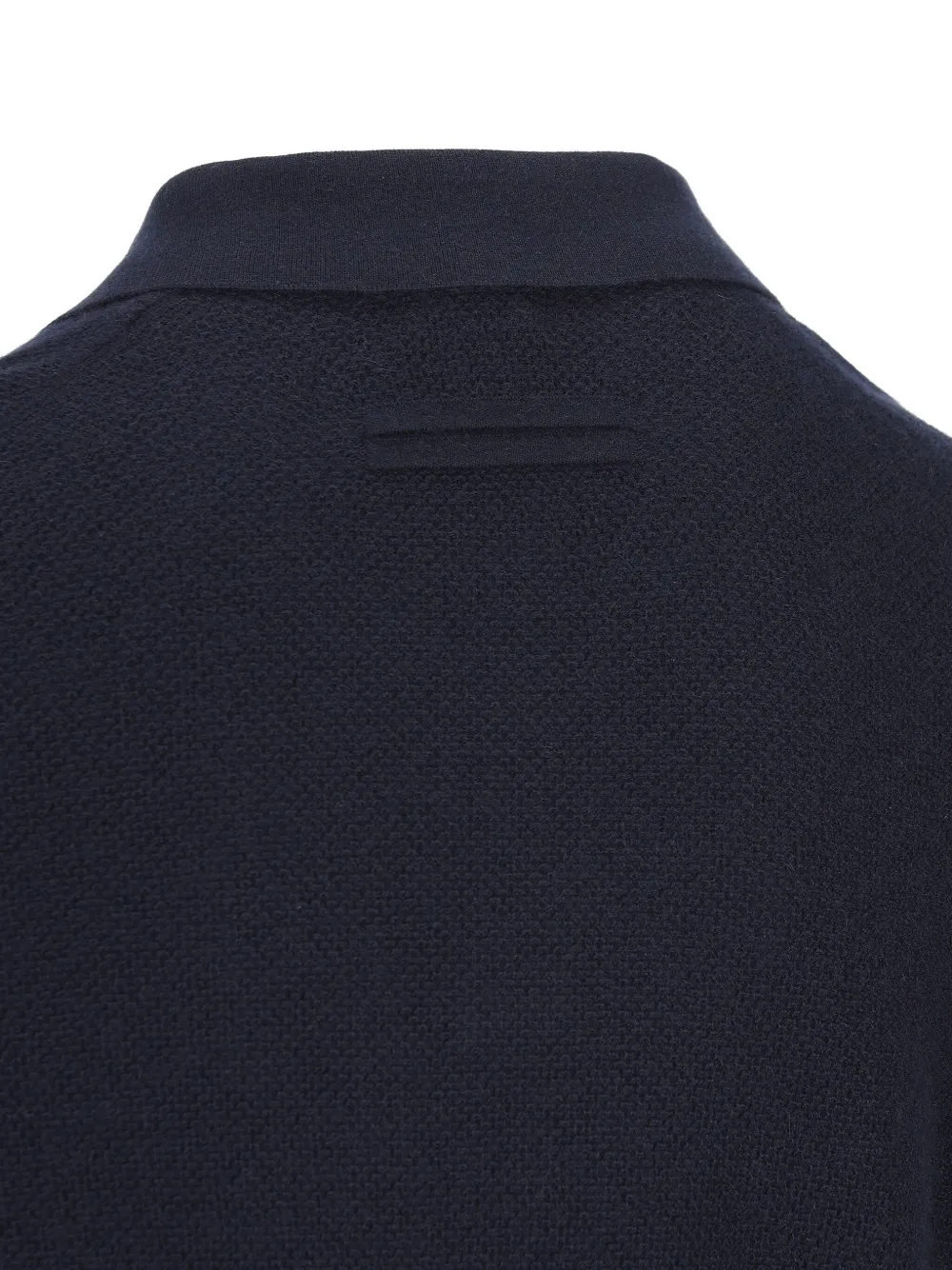 Zegna Kasjmier poloshirt met open kraag Blauw