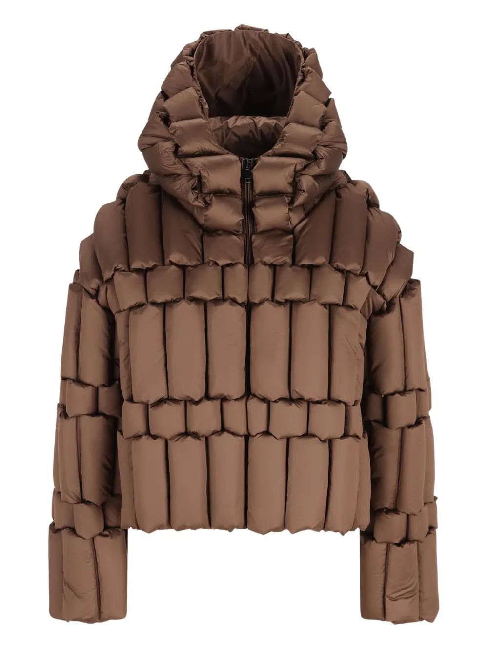 RAXXY hooded padded jacket | Brown | Image 1