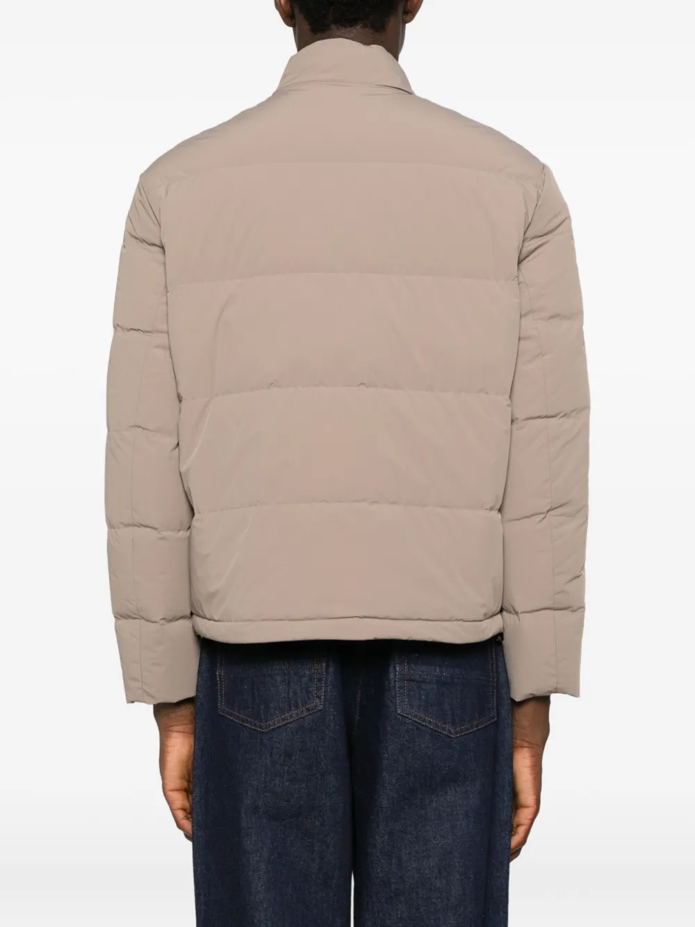Emporio Armani Gewatteerd jack met rits Beige