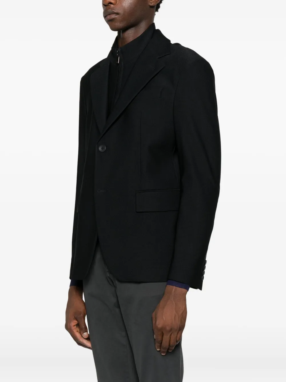 Emporio Armani Blazer met knoopsluiting Zwart
