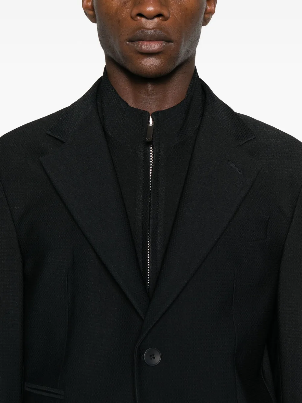 Emporio Armani Blazer met knoopsluiting Zwart