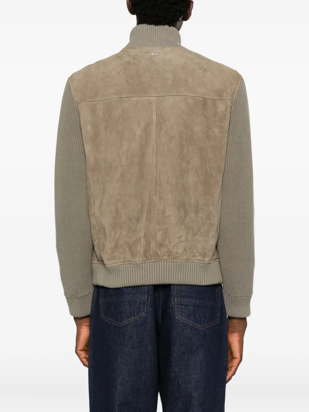 Hugo Boss Zip-up Bomber Jacket In Brown