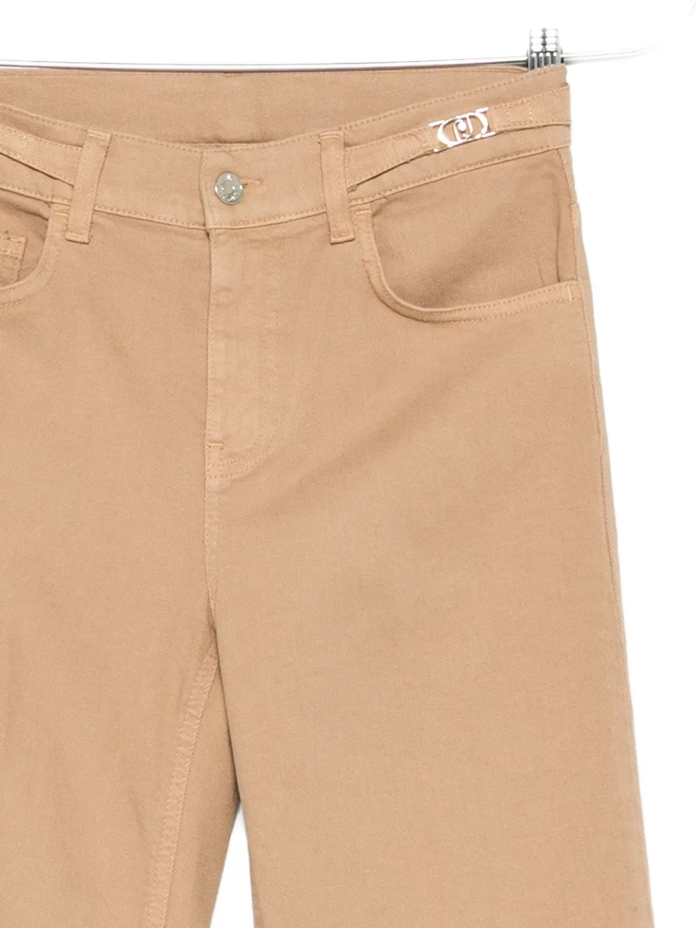Liu •jo Logo-detail Flared Jeans In Neutral