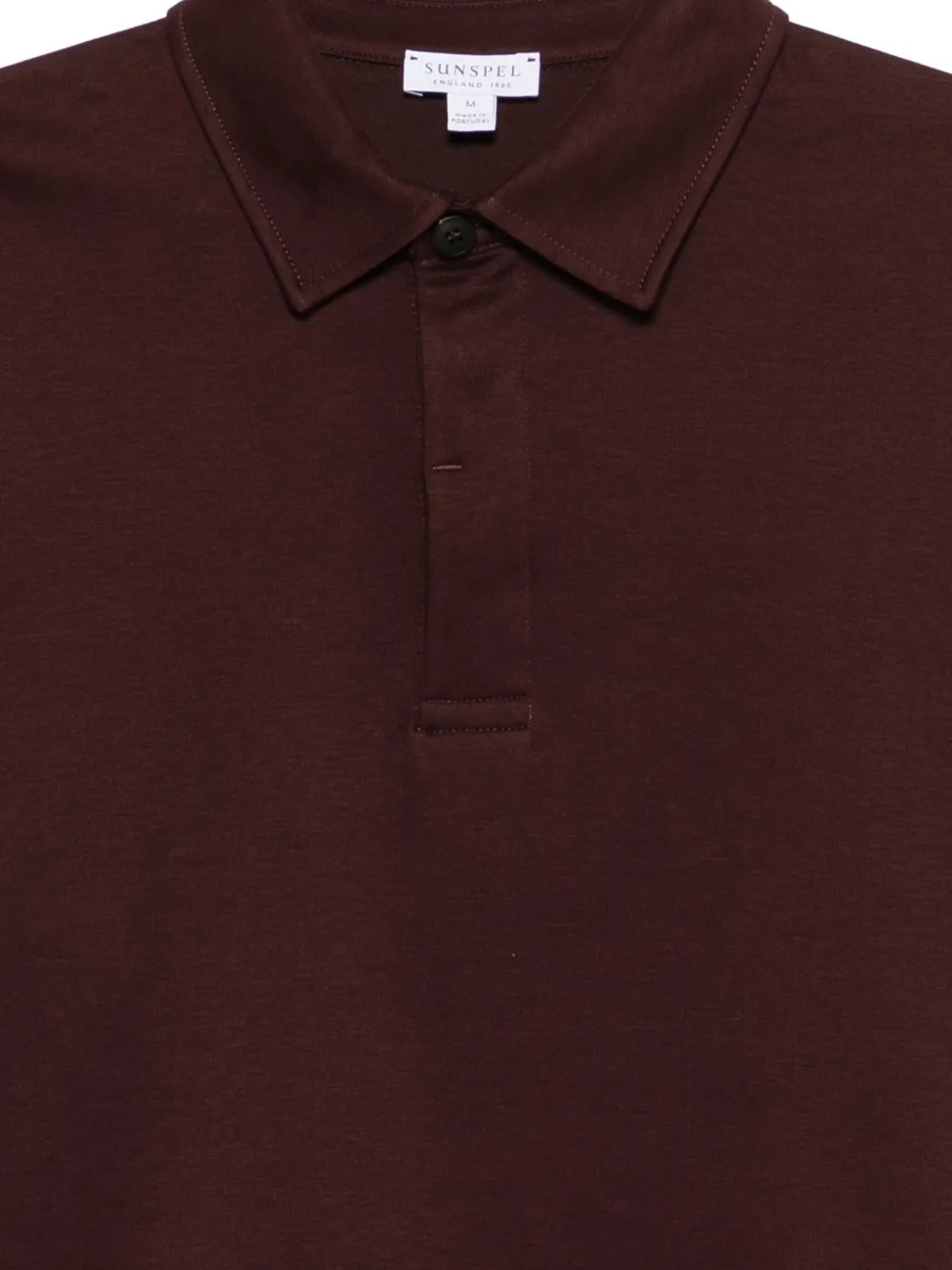 Sunspel Poloshirt met lange mouwen Rood