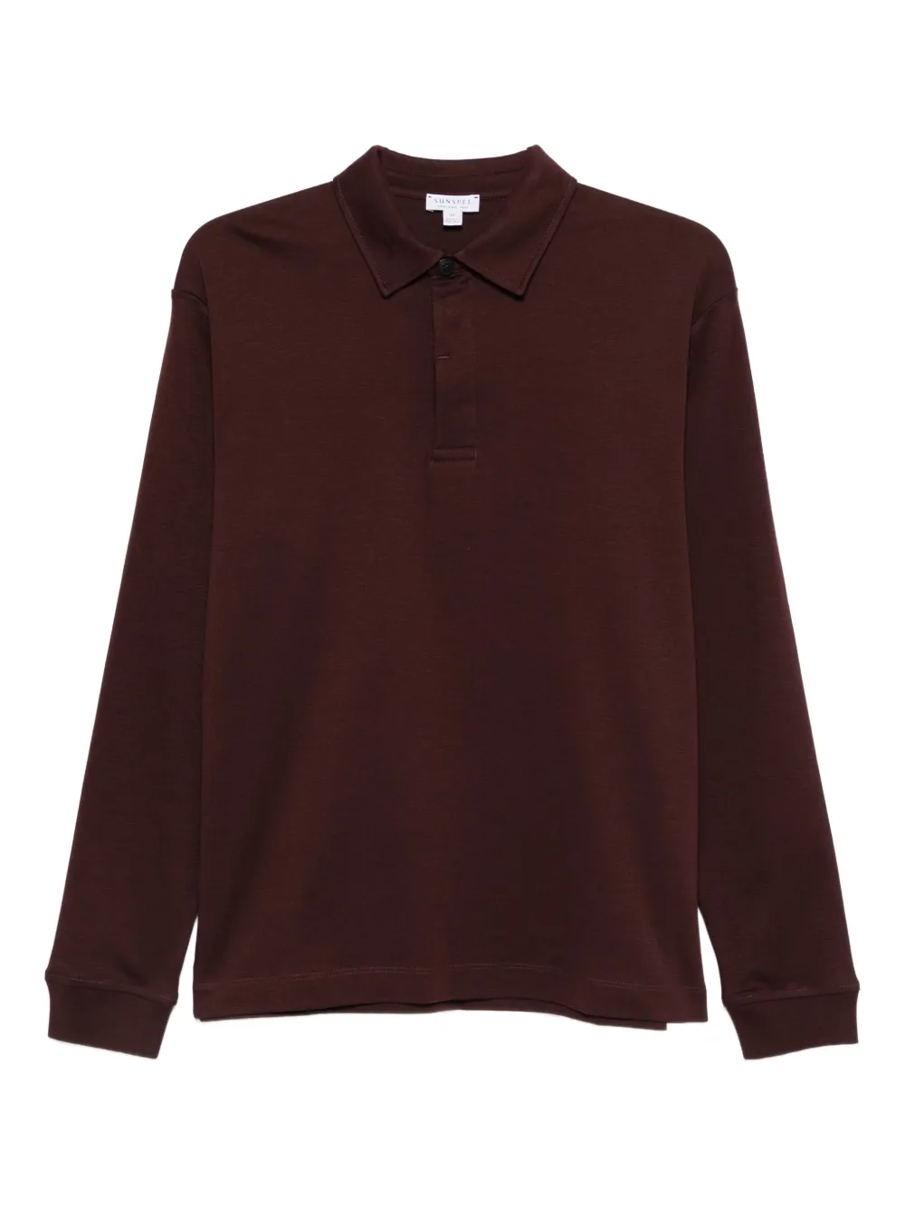 Sunspel Langärmeliges Poloshirt | Rot | Image 1