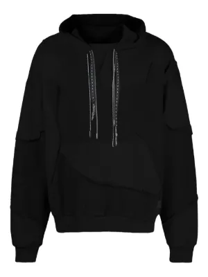 HELIOT EMIL Zipped Organic Cotton Hoodie | Black | FARFETCH AO