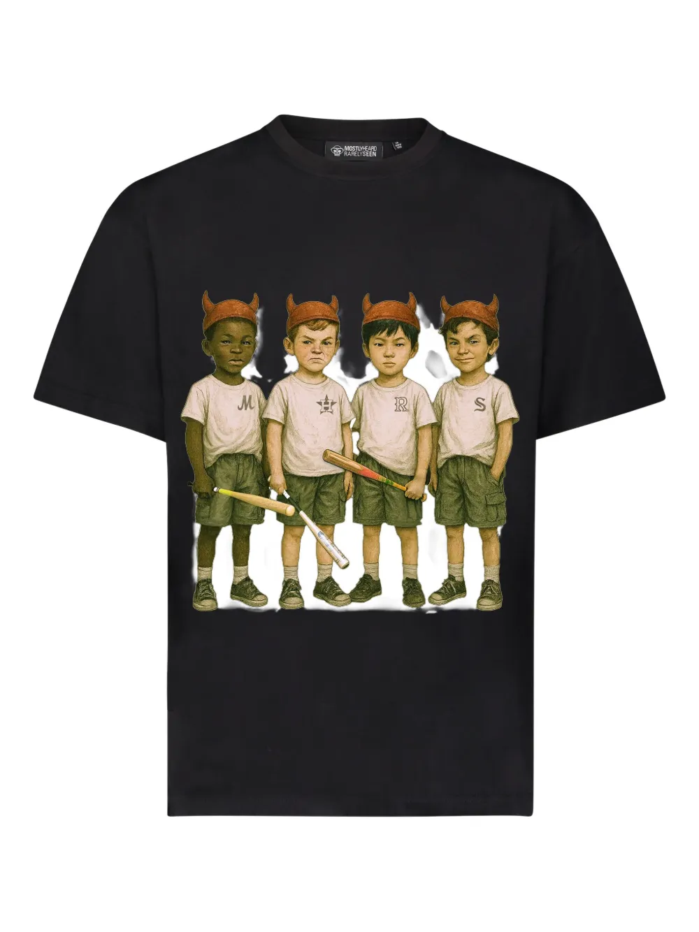 Mostly Heard Rarely Seen T-shirt Culturally Inappropriate Boys Team - Nero