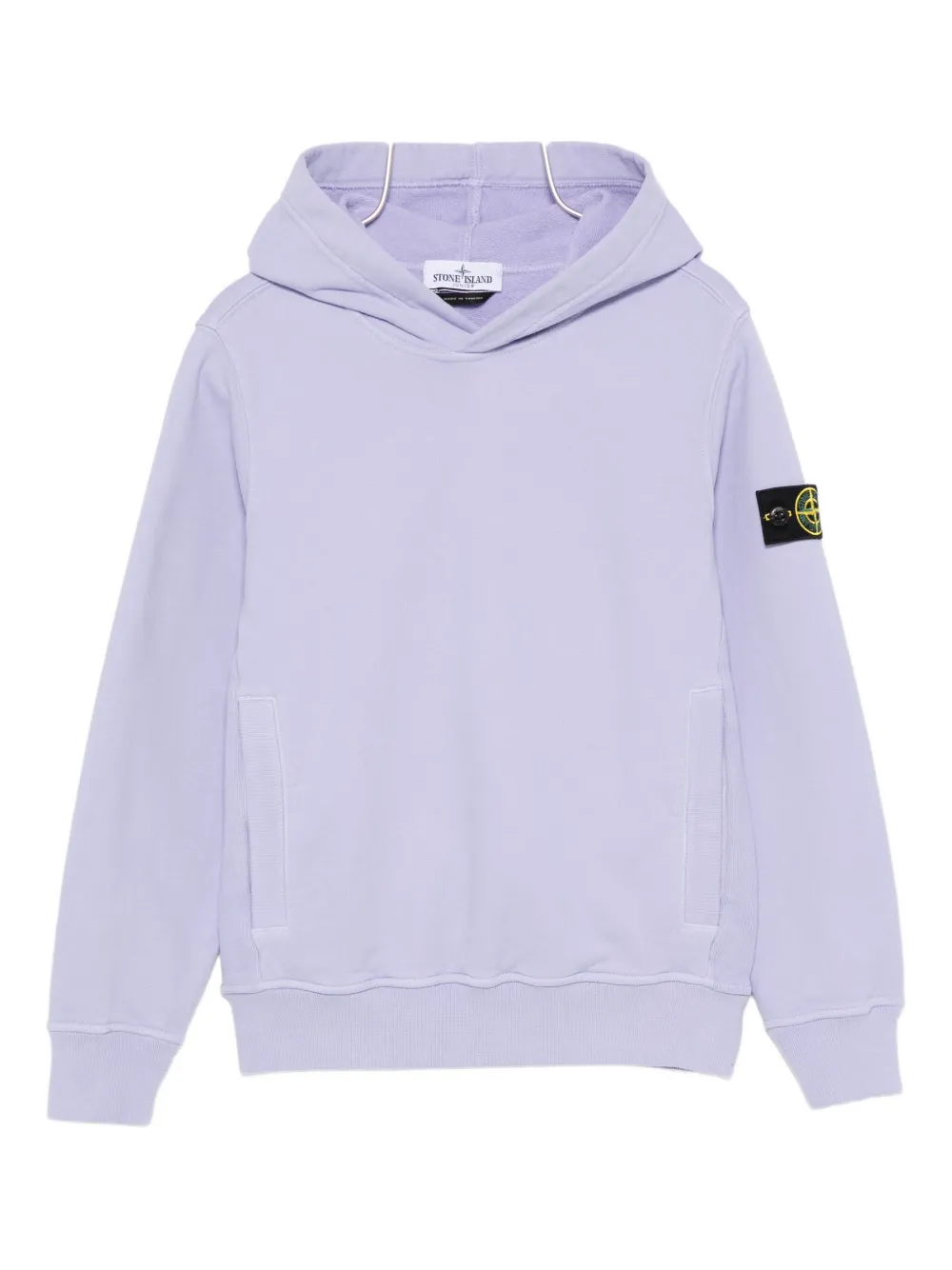 Stone Island Junior logo-detail hoodie - Viola