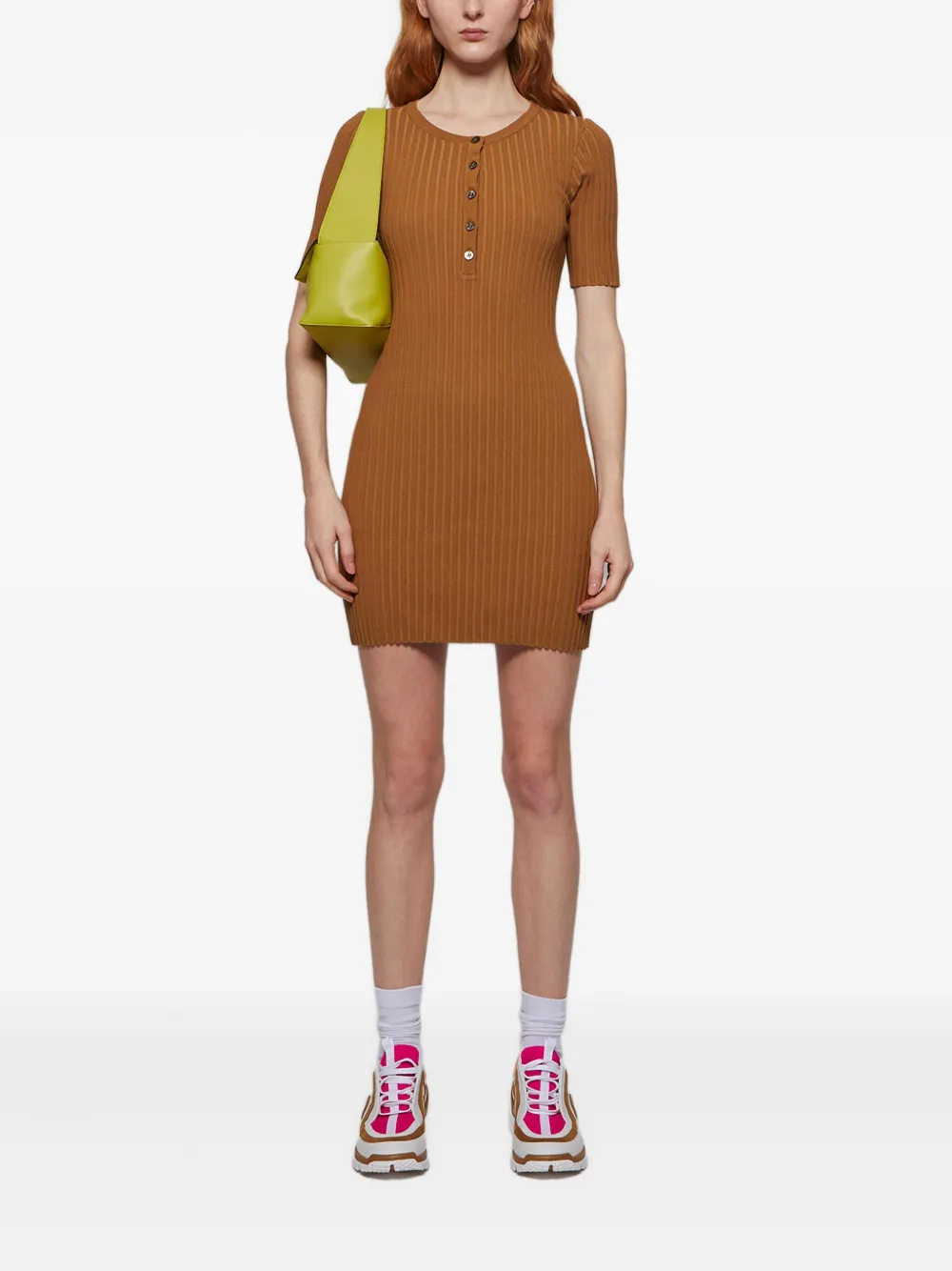 Lhd Button Knit Samphire Dress In Brown