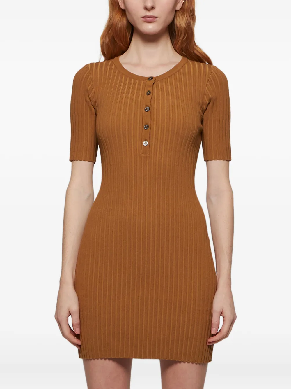 Lhd Button Knit Samphire Dress In Brown