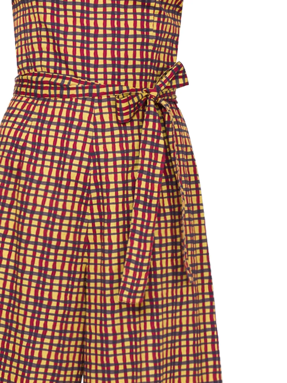 Lhd tie-strap checked jumpsuit | Full Length | Image 2