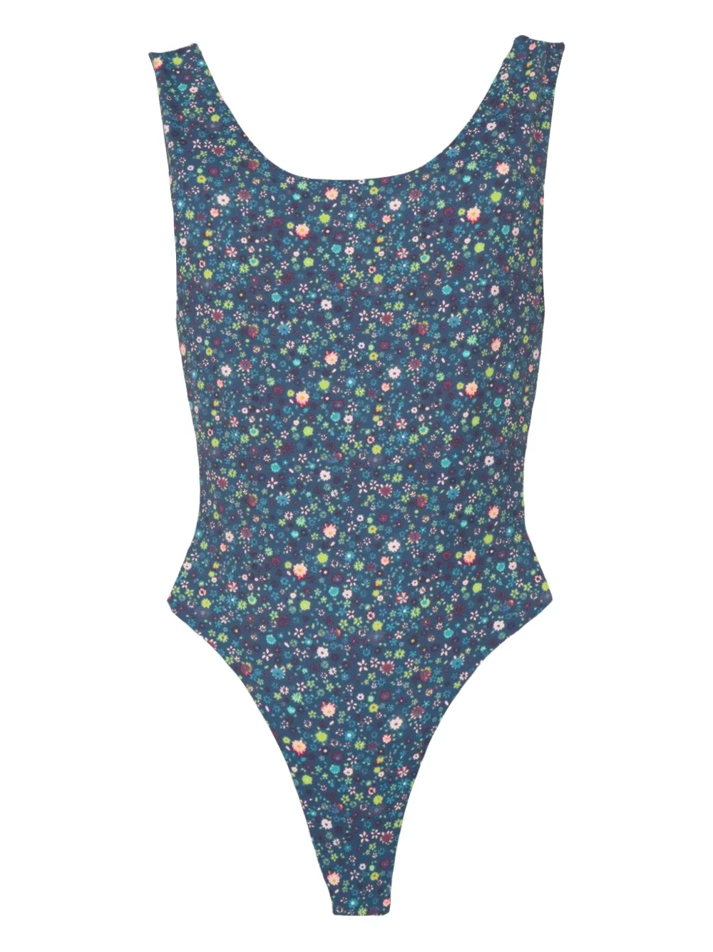 Lhd Key Biscayne Floral Bodysuit In Blue